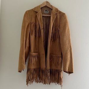 Vintage Leather Fringe Western Jacket